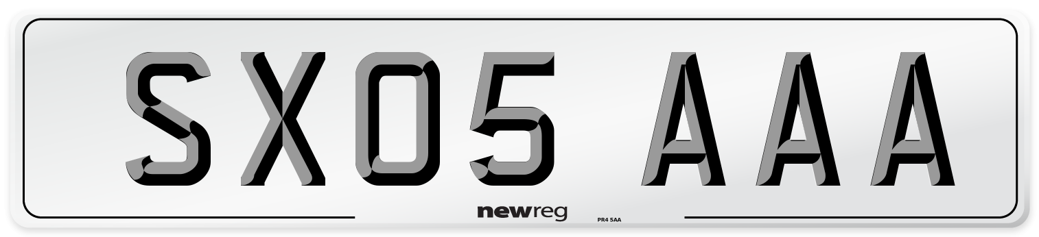 SX05 AAA Number Plate from New Reg
